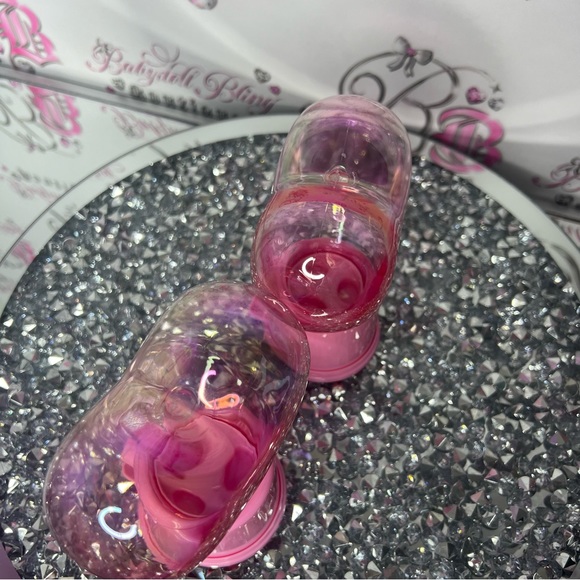 heart shaped candy/pill dispensers holographic pink turn able storage holder y2k - Picture 17 of 17